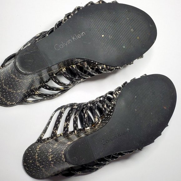 CK Phillipa Cage Wedge Sandals Snakeskin - Picture 3 of 6